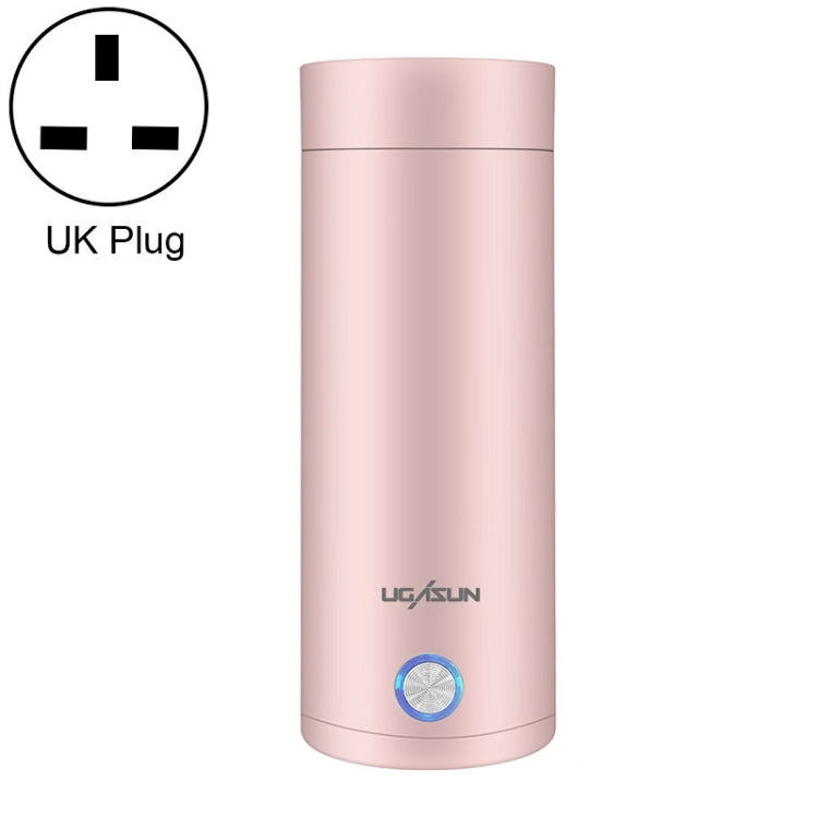 UGASUN Travel Portable Mini Electric Heated Water Cup, UK Plug (White), EU Plug (Withe), US Plug (White), UK Plug (Pink), EU Plug (Pink), US Plug (Pink)