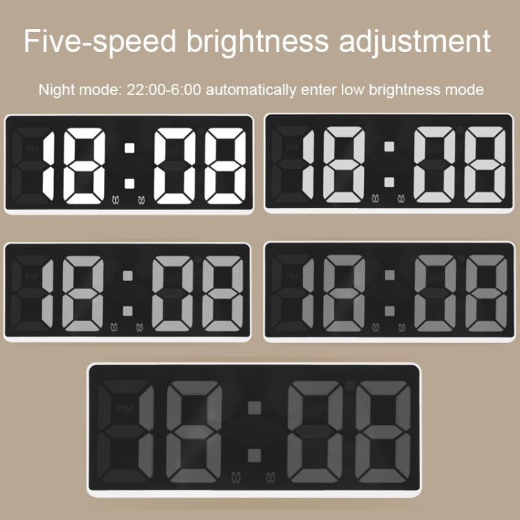 ساعة منبه LED بجانب السرير تعمل بالبطارية، ثنائية الاستخدام، 6628 أبيض، 6628 أزرق، 6628 برتقالي