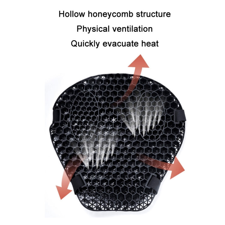 Shock-Absorbing Breathable Honeycomb Motorcycle Seat Cushion, PE Bag+Mesh Cover, PE Bag Package
