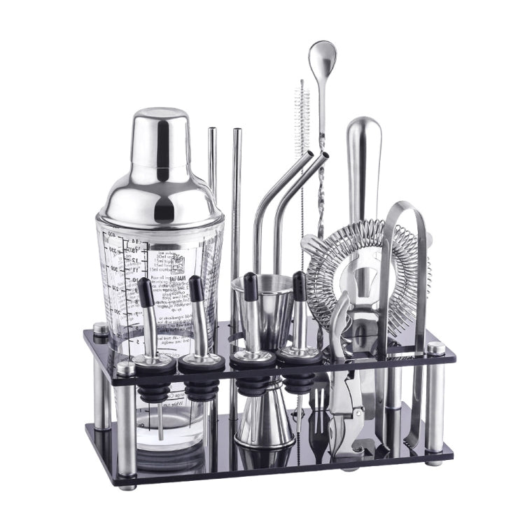 17 in 1 400ml Glass Shaker with Graduated Shaker Set, K17-3