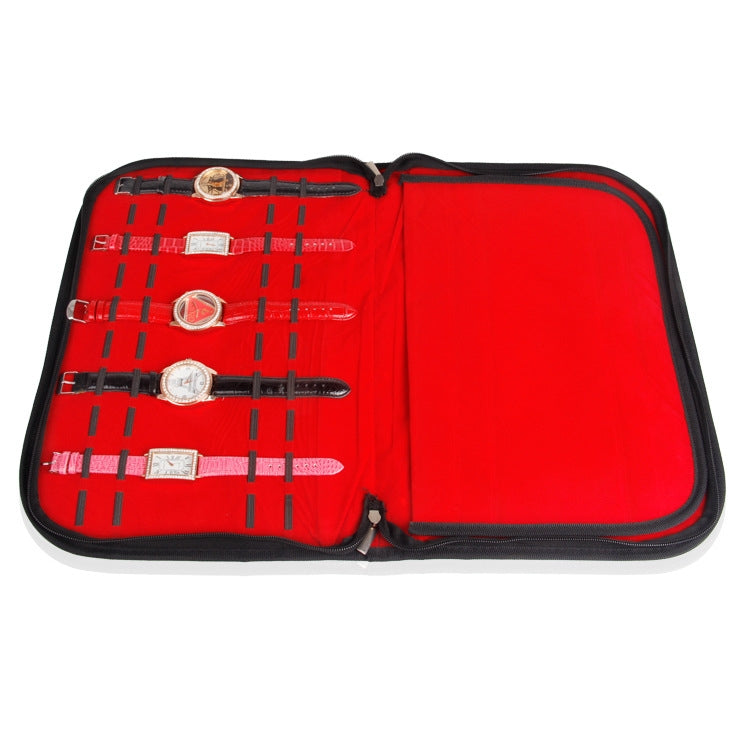 PU Leather Large Capacity Jewelry Watch Display Storage Bag, PU Leather Watch Display Bag