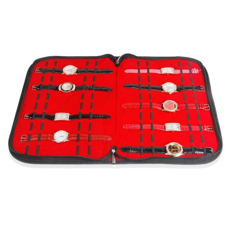 PU Leather Large Capacity Jewelry Watch Display Storage Bag, PU Leather Watch Display Bag