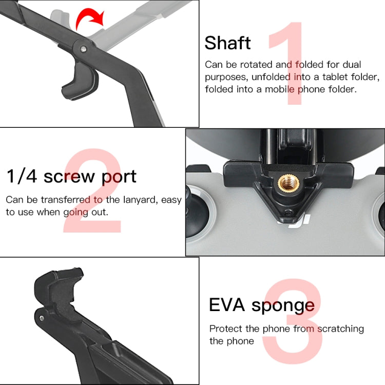 حامل هاتف وجهاز لوحي للتحكم عن بعد RCSTQ لطائرة DJI Mavic 3/Mini 2/Mini 3 Pro، الطراز: مشبك فقط، مع حبل سميك