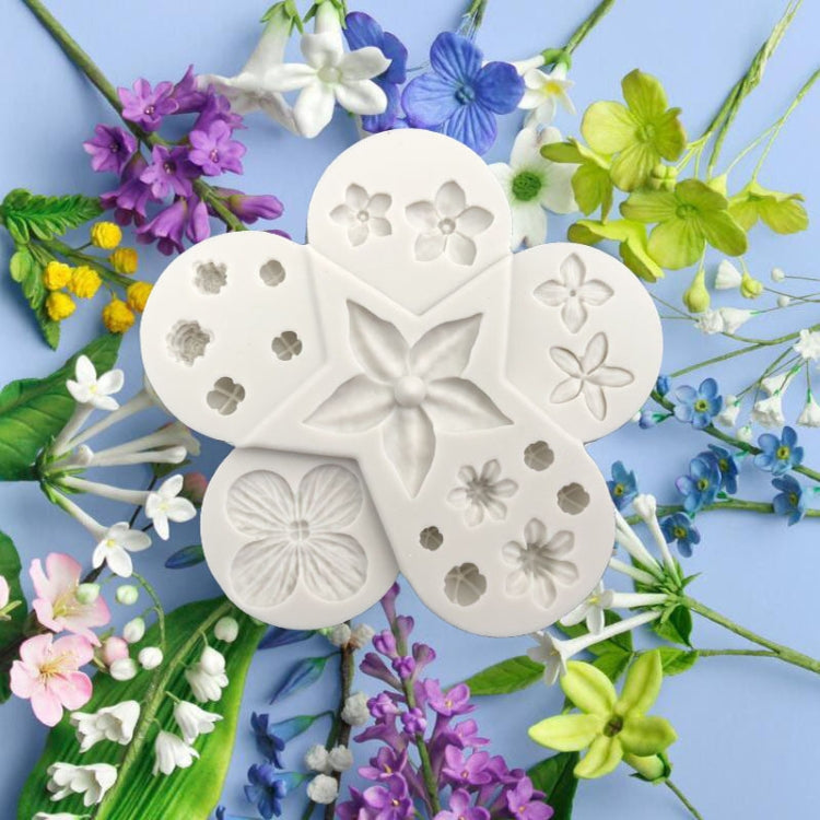 Flower and Leaf Combination Silicone Mold Fondant DIY Modeling Tool, DIY Modeling Tool