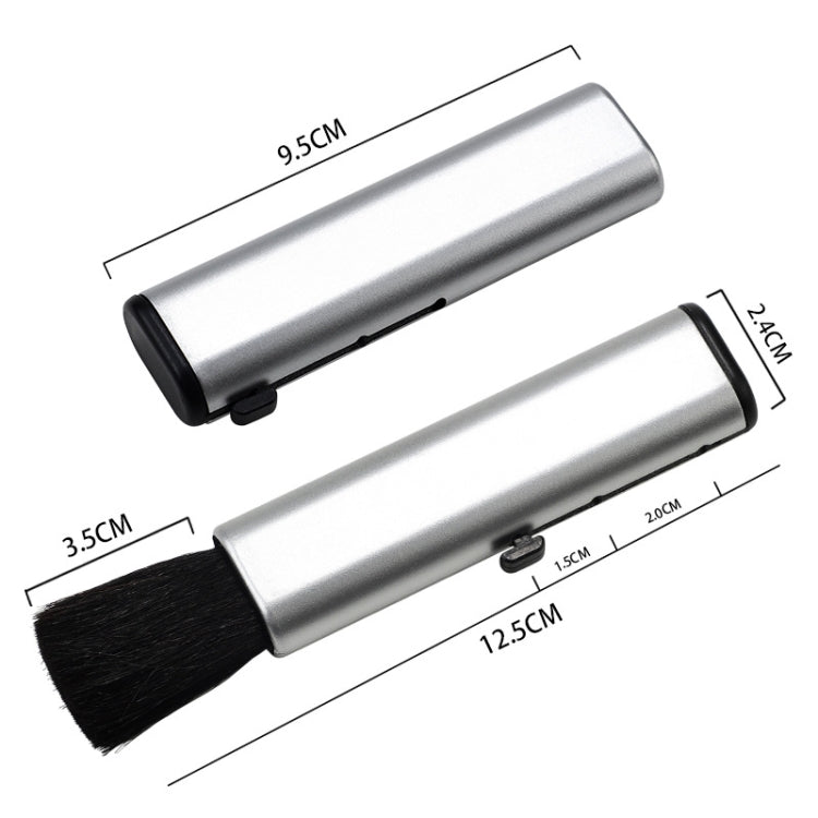 10 PCS Car Air Conditioner Air Outlet Telescopic Cleaning Brush, 10PCS+Black, 10PCS+Silver