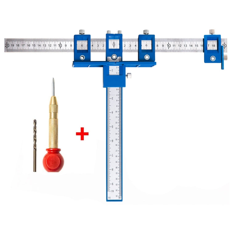 Woodworking Aid Tool Handle Punch Locator Cabinet Door Hole Opener, Semium Aluminum Alloy, Blue Plastic Ordinary, Blue Plastic HD, Black Plastic HD, Blue HD Set, Black HD Set, All Aluminum Alloy