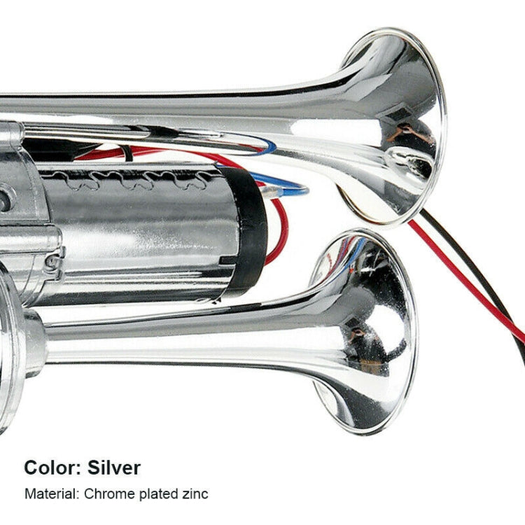 ST-1018S 600DB Double-tube Metal Conjoined Electric Pump Car Horn with Relay, ST-1018S