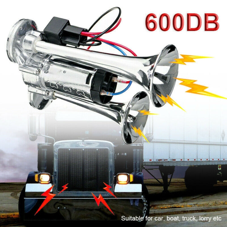 ST-1018S 600DB Double-tube Metal Conjoined Electric Pump Car Horn with Relay, ST-1018S