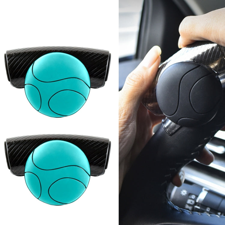 2PCS Automotive Silicone Bearing Steering Wheel Booster, Black, Blue