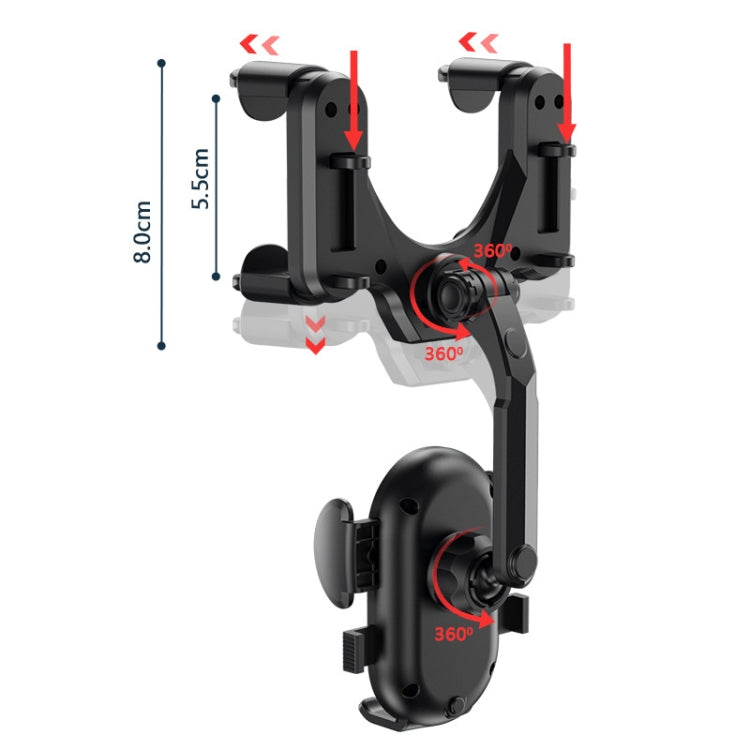 Snap-on Rearview Mirror Car Phone Holder, Mirror Car Phone Holder