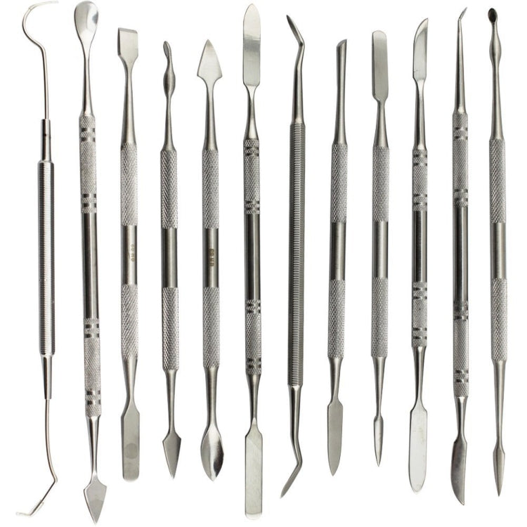 12 In 1 Stainless Steel Wax Carving Knife Dental Tool Set Clay Modeling Tool, 12 In 1 Knife