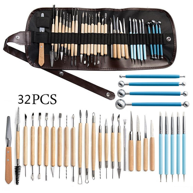 Pottery Tool Set Pottery Clay Stone Carving Knife DIY Clay Combination Tool, 22 In 1, 24 In 1, 27 In 1, 32 In 1