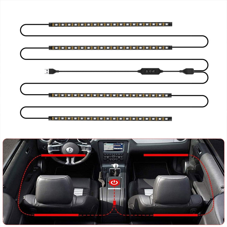 SKS-JZ-10 Symphony Car USB Foot Atmosphere Light, SKS-JZ-10
