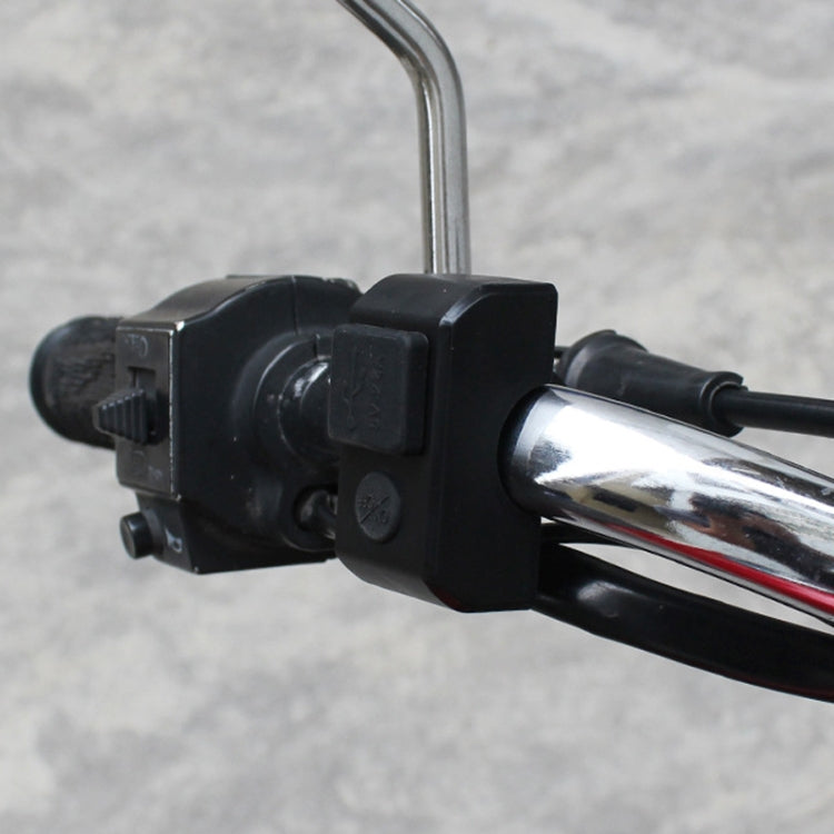 Motorcycle Dual USB Mobile Phone Charger 5V 3A Fast Charging, 5V 3A Black