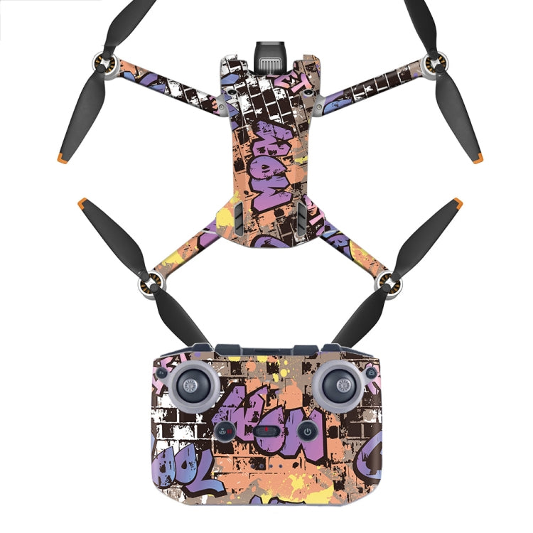 ملصق مقاوم للماء ومضاد للخدش بتصميم مسطح لطائرة DJI Mini 3 Pro، RC-N1 الإصدار العادي، RC مع إصدار الشاشة