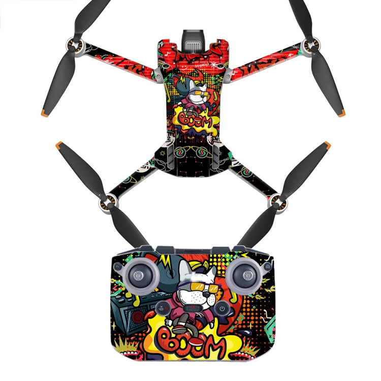 ملصق مقاوم للماء ومضاد للخدش بتصميم مسطح لطائرة DJI Mini 3 Pro، RC-N1 الإصدار العادي، RC مع إصدار الشاشة