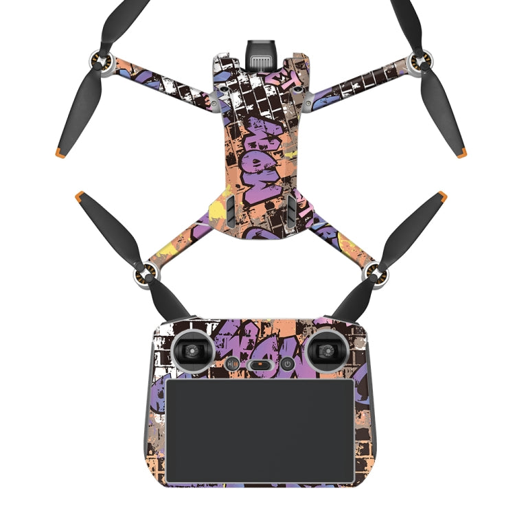 ملصق مقاوم للماء ومضاد للخدش بتصميم مسطح لطائرة DJI Mini 3 Pro، RC-N1 الإصدار العادي، RC مع إصدار الشاشة
