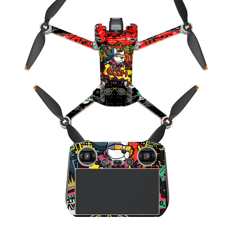 ملصق مقاوم للماء ومضاد للخدش بتصميم مسطح لطائرة DJI Mini 3 Pro، RC-N1 الإصدار العادي، RC مع إصدار الشاشة