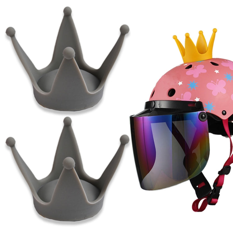 2PCS Motorcycle Crown Sucker Helmet Decoration, Yellow, Light Pink, Gray, Blue, Peach Red