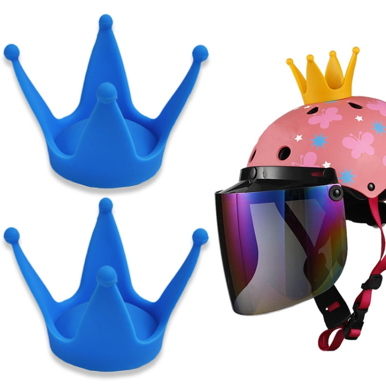 2PCS Motorcycle Crown Sucker Helmet Decoration, Yellow, Light Pink, Gray, Blue, Peach Red