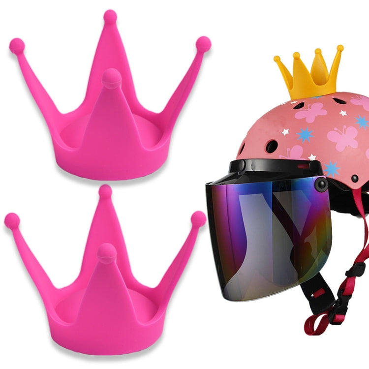 2PCS Motorcycle Crown Sucker Helmet Decoration, Yellow, Light Pink, Gray, Blue, Peach Red