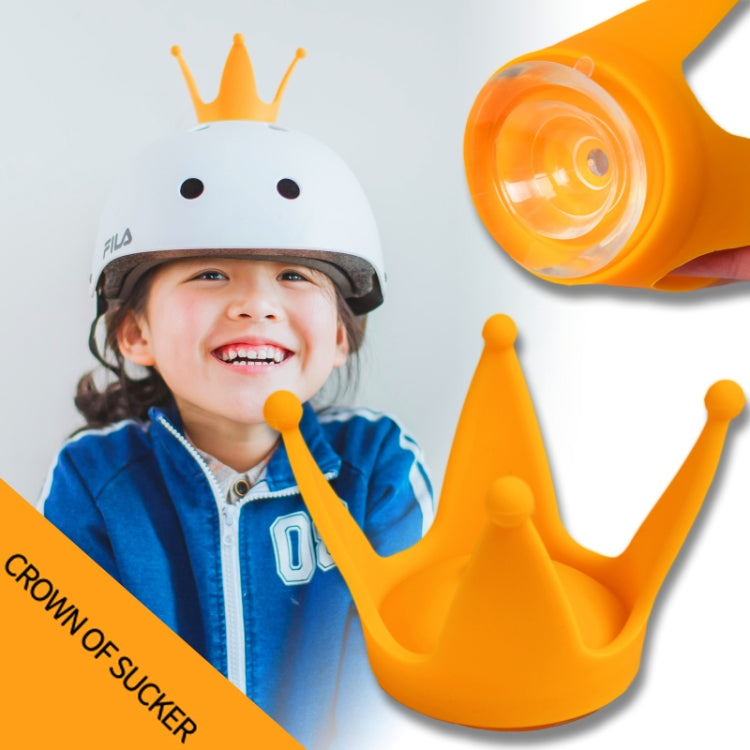 2PCS Motorcycle Crown Sucker Helmet Decoration, Yellow, Light Pink, Gray, Blue, Peach Red
