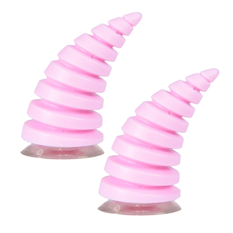 2PCS Motorcycle Horn Sucker Helmet Decoration, Red, Black, Pink, Light Blue, Blue, White, Green