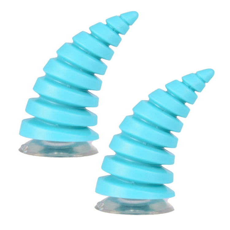 2PCS Motorcycle Horn Sucker Helmet Decoration, Red, Black, Pink, Light Blue, Blue, White, Green