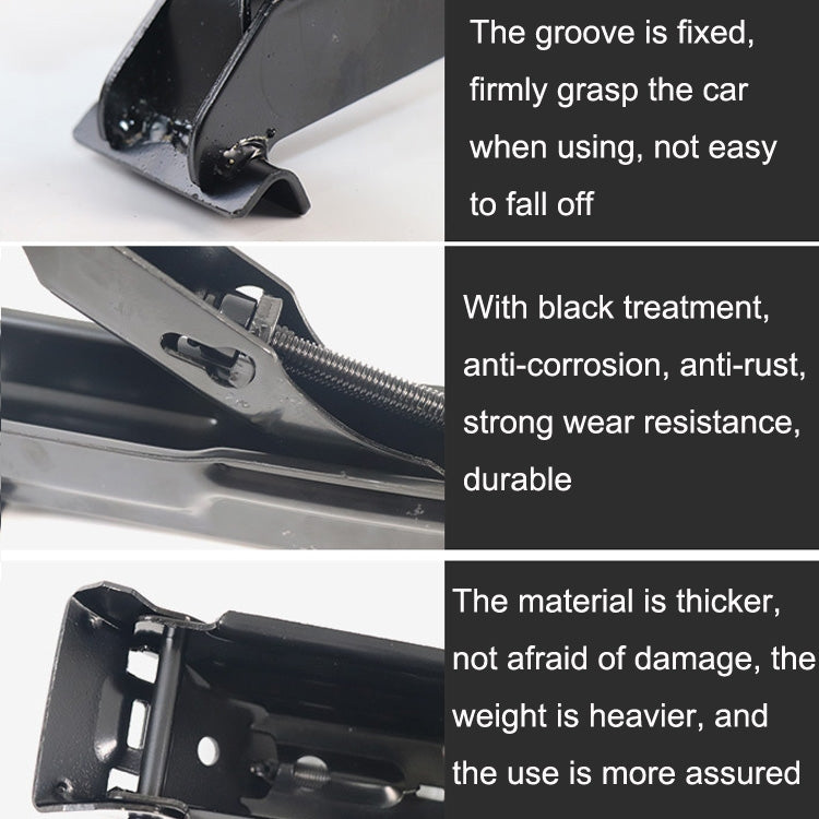 Portable Car Jack Z Type Hand Crank Tire Changing Tool, Black, Red