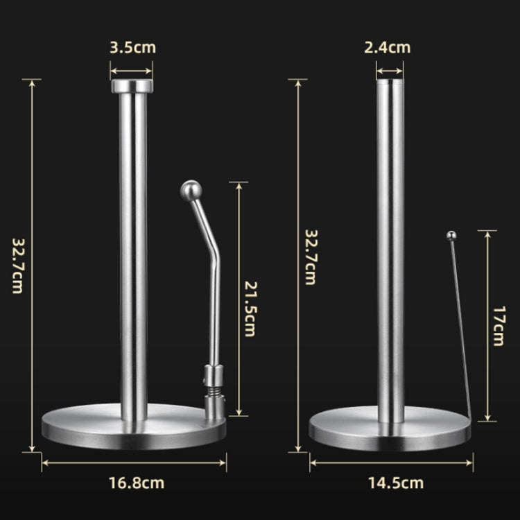 Stainless Steel Roll Paper Cling Film Vertical Stand, Shape:, Simple, Classic