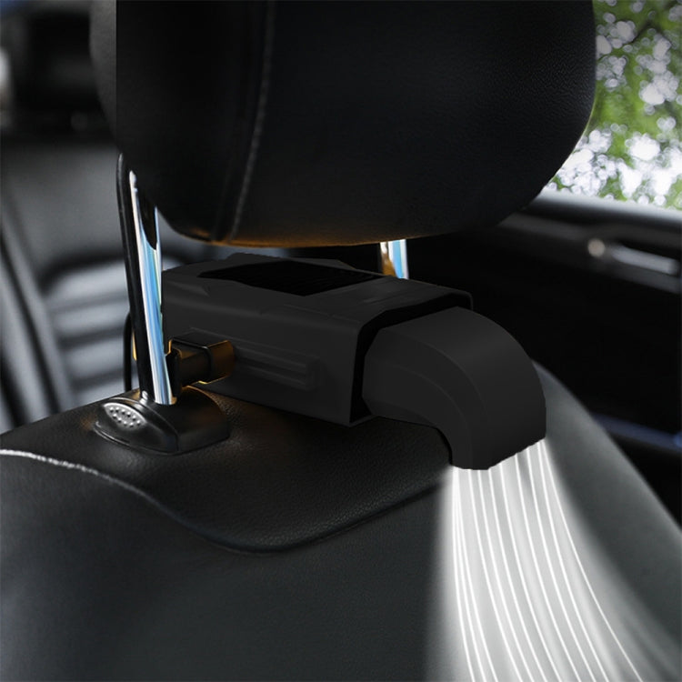 F415 Car Multifunctional Seat Back USB Fan, Black, Yellow