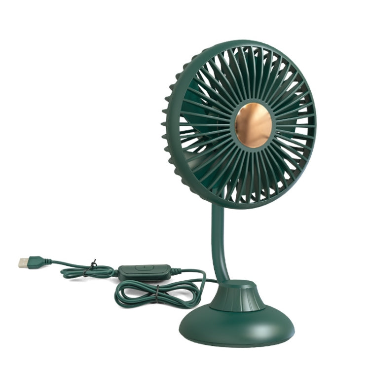 F502 Mini Hose Small Fan Car USB Fan, Green, Black