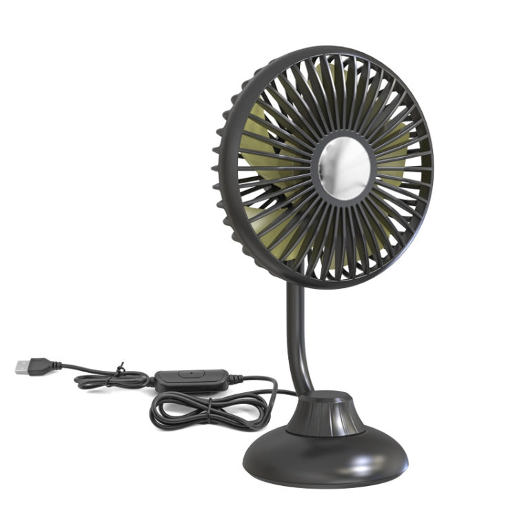 F502 Mini Hose Small Fan Car USB Fan, Green, Black