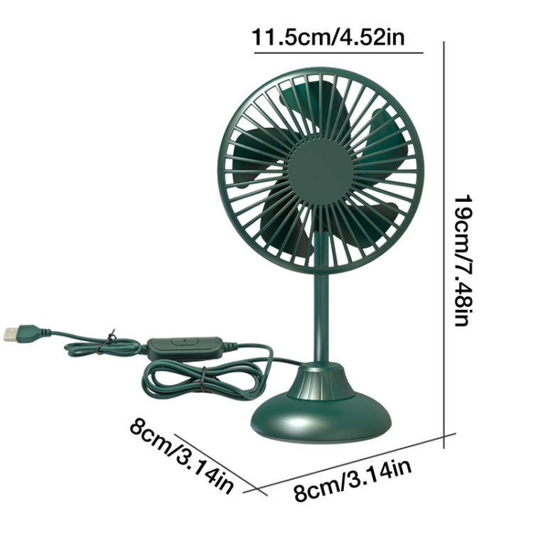 F502 Mini Hose Small Fan Car USB Fan, Green, Black