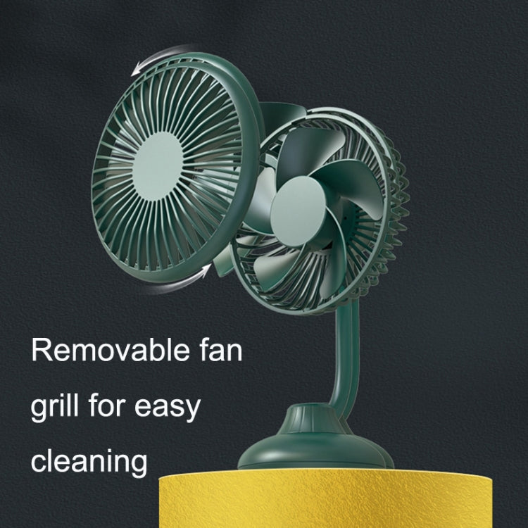 F502 Mini Hose Small Fan Car USB Fan, Green, Black