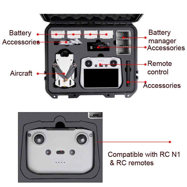 صندوق تخزين مقاوم للماء وصندوق حماية للحمل لـ DJI Mini 3 Pro، الطراز 2