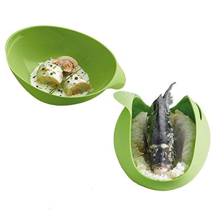 Silicone Cooking Bowl Microwave Oven Foldable Steamed Fish Bowl Salad Bowl