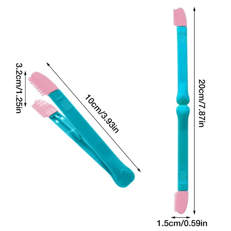 Cat Eye Brush Pet Eye Cleaner Cat Hair Knot Brush, Blue Pink, All Blue