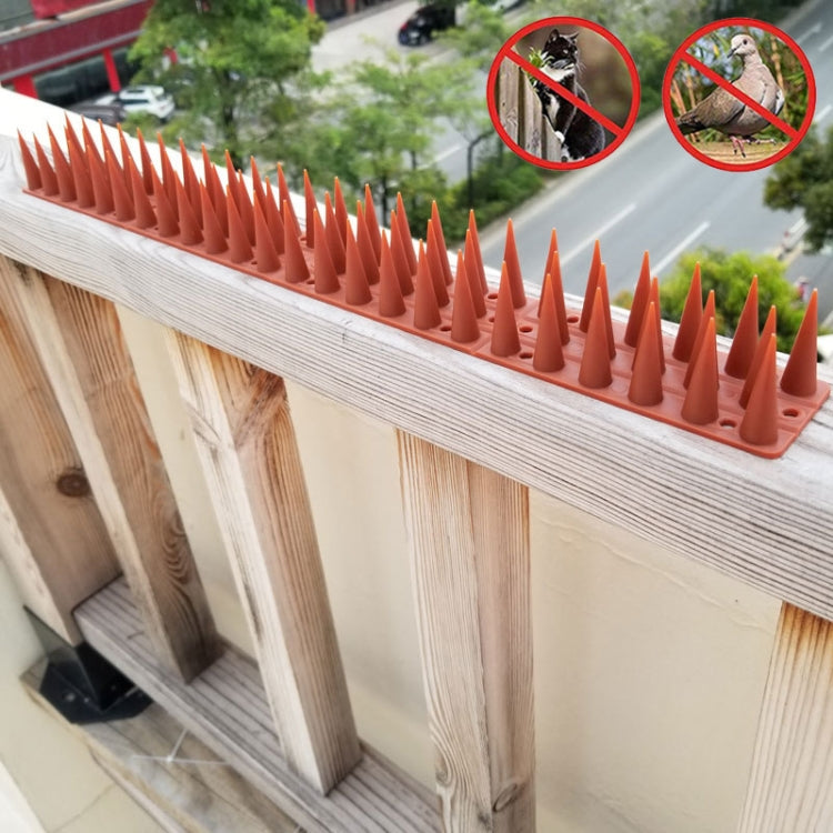 Plastic Bird Repellent Thorns Fence Anti-climb Nails, Grey, Brown, Black, White, Brick Red, Green, Grass Green, Transparent