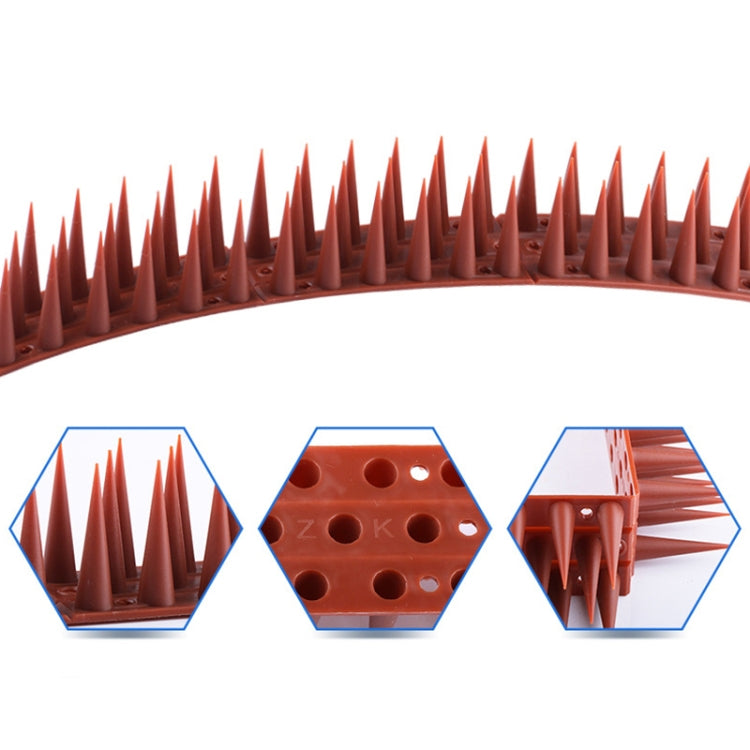 Plastic Bird Repellent Thorns Fence Anti-climb Nails, Grey, Brown, Black, White, Brick Red, Green, Grass Green, Transparent