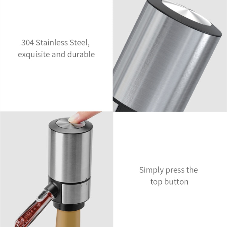 Electric Red Wine Decanter Dispenser,Style:, Black ABS, Red ABS, Stainless Steel, Stainless Steel With Base
