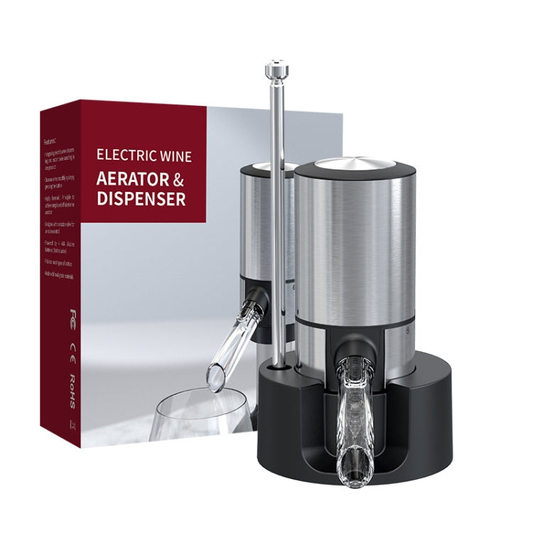 Electric Red Wine Decanter Dispenser,Style:, Black ABS, Red ABS, Stainless Steel, Stainless Steel With Base