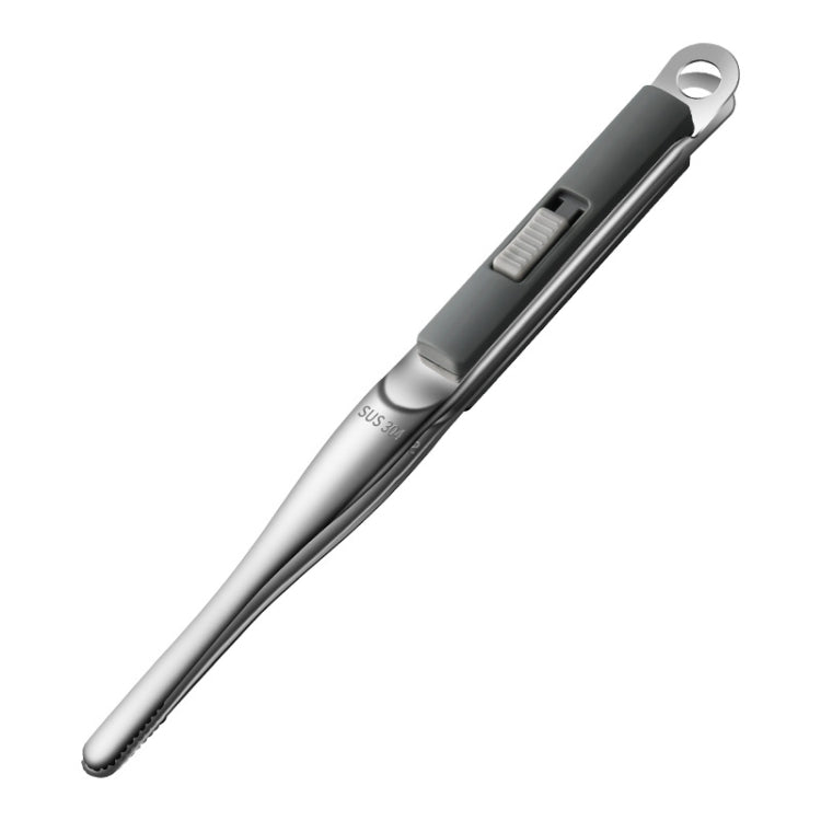 304 Stainless Steel Food Clip with Sawtooth Barbecue Tongs, Food Clip(Black), Food Clip(Gray), Food Clip(Red), Food Clip(Blue)