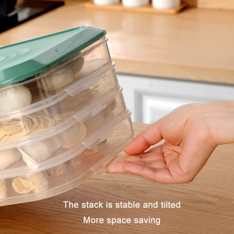 Household Refrigerator Freezer Large Capacity Dumpling Box, Capacity:, One Layer (White), One Layer (Green), One Layer (Orange), Two Layers (White), Two Layers (Green), Two Layers (Orange), Three Layers (White), Three Layers (Green), Three Layers (Oran...
