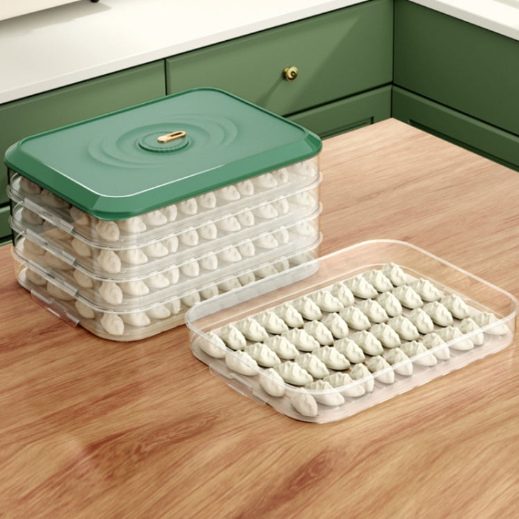 Household Refrigerator Freezer Large Capacity Dumpling Box, Capacity:, One Layer (White), One Layer (Green), One Layer (Orange), Two Layers (White), Two Layers (Green), Two Layers (Orange), Three Layers (White), Three Layers (Green), Three Layers (Oran...