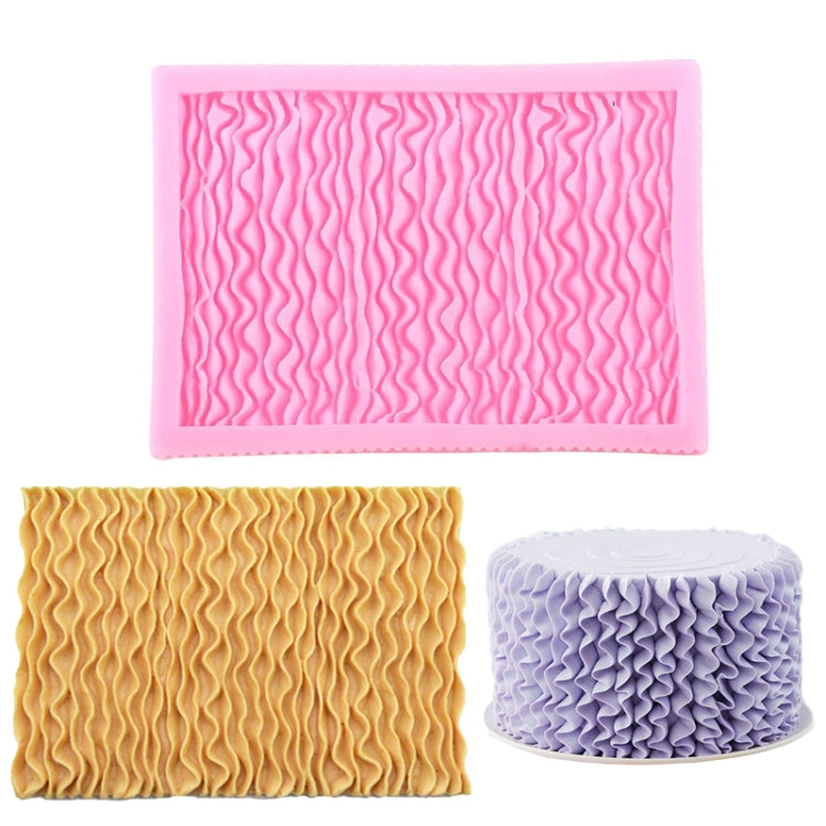 Food Grade Fondant Silicone Mold Pleated Skirt Cake Decorating Tool, CC562