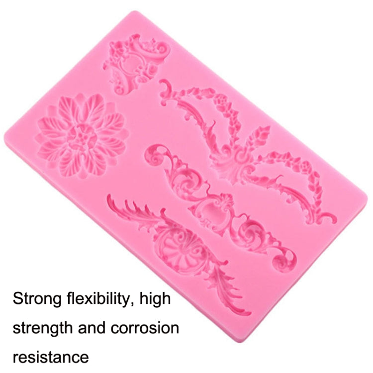 Cake Border Floral Fondant Silicone Mold, CF394