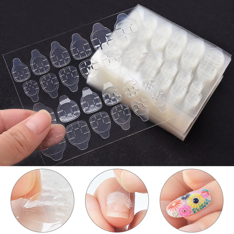 30 PCS 24 Stickers/Sheet Nail Art Double Sided Jelly Glue, Jelly Glue, with Indentation, Yellow, Foot Stickers, Pink