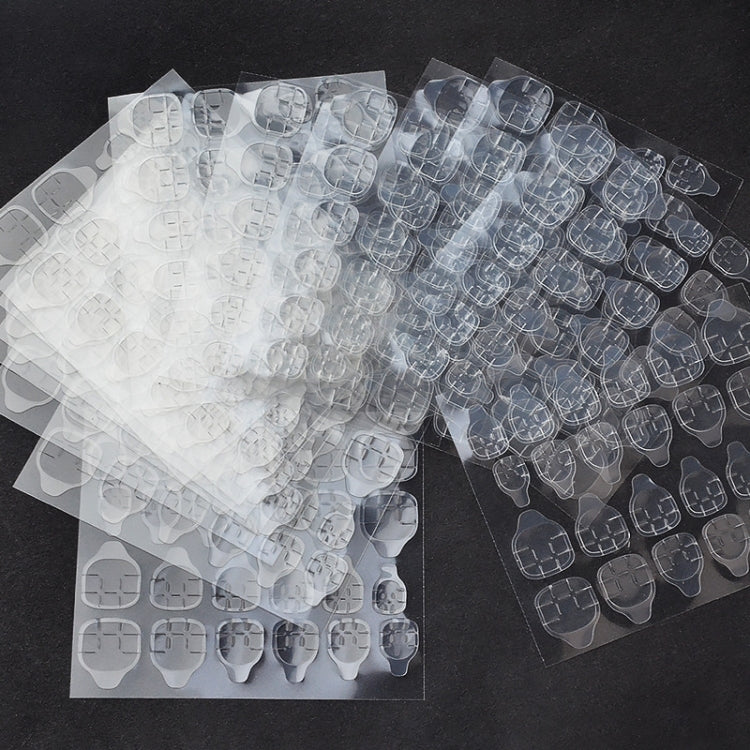 30 PCS 24 Stickers/Sheet Nail Art Double Sided Jelly Glue, Jelly Glue, with Indentation, Yellow, Foot Stickers, Pink