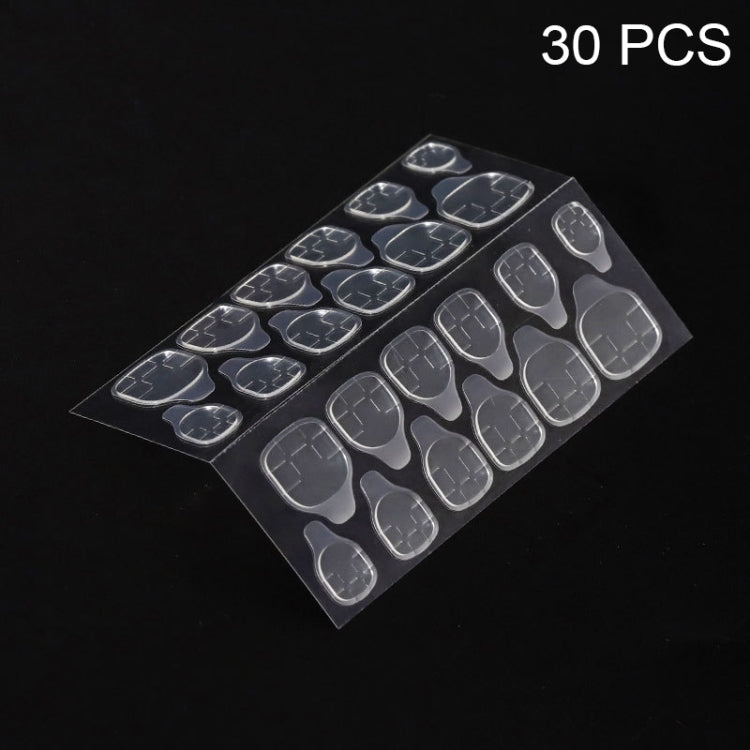 30 PCS 24 Stickers/Sheet Nail Art Double Sided Jelly Glue, Jelly Glue, with Indentation, Yellow, Foot Stickers, Pink
